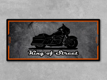 Motorcycle Mat Asphalt Design for Cruiser Motorcycle "King of Street" - MM7264 - Howling Moto