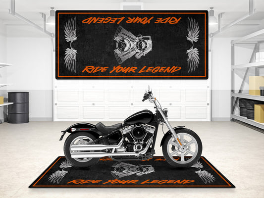 MPM Motorcycle Mat for Cruiser Motorcycle "Ride Your Legend" - MM7303 - Howling Moto