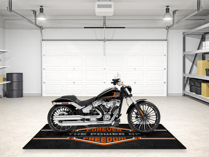 Motorcycle Mat for Cruiser - Touring - Sport Motorcycle " Forever The Power of Freedom " - MM7101 - Howling Moto