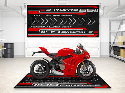 Designed Pit Mat for Ducati 1199 Panigale S Motorcycle - MM7183 - Howling Moto