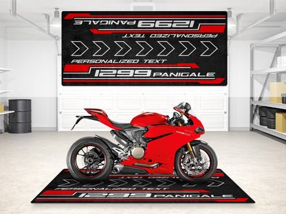Designed Pit Mat for Ducati 1299 Panigale Motorcycle - MM7184 - Howling Moto