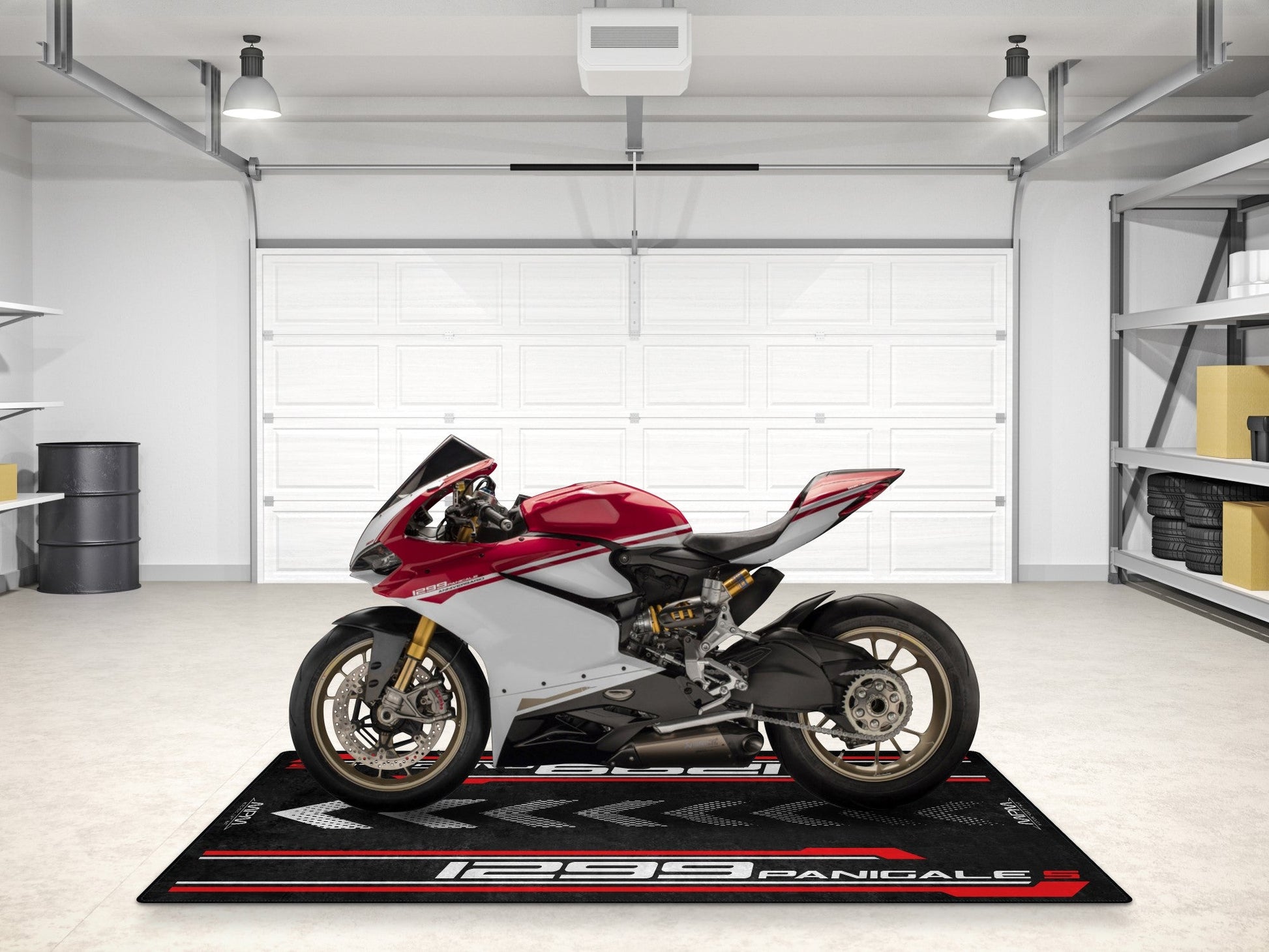 Designed Pit Mat for Ducati 1299 Panigale S Motorcycle - MM7185 - Howling Moto