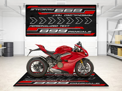 Designed Pit Mat for Ducati 899 Panigale Motorcycle - MM7171 - Howling Moto