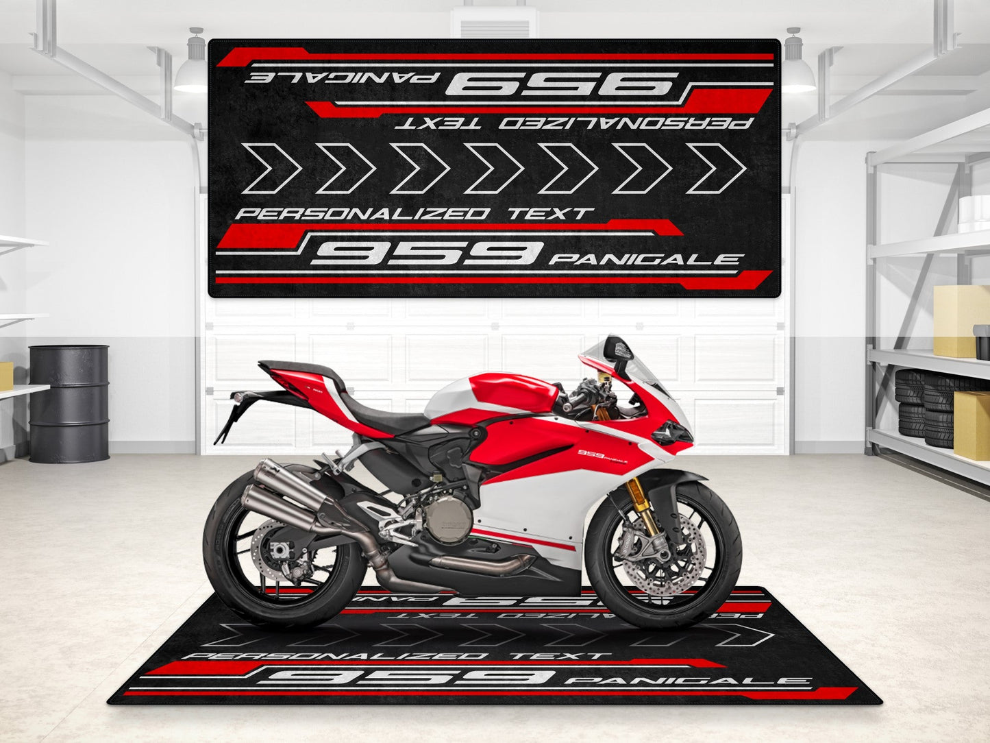 Designed Pit Mat for Ducati 959 Panigale Motorcycle - MM7172 - Howling Moto