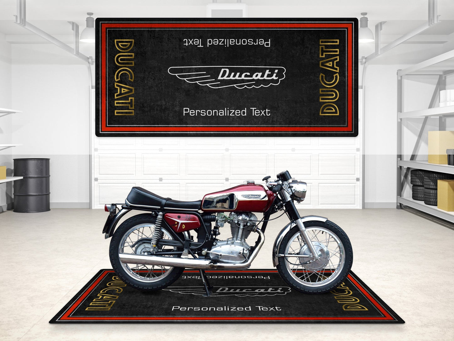Designed Pit Mat for Ducati Classic Logo Motorcycle - MM7224 - Howling Moto