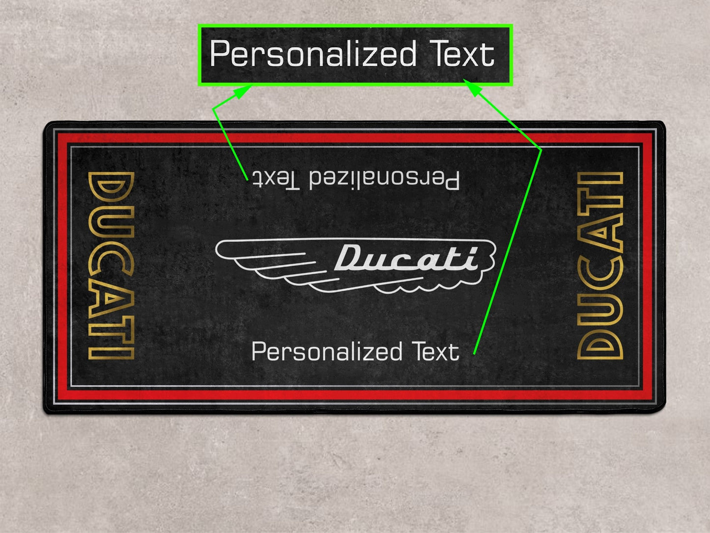 Designed Pit Mat for Ducati Classic Logo Motorcycle - MM7224 - Howling Moto