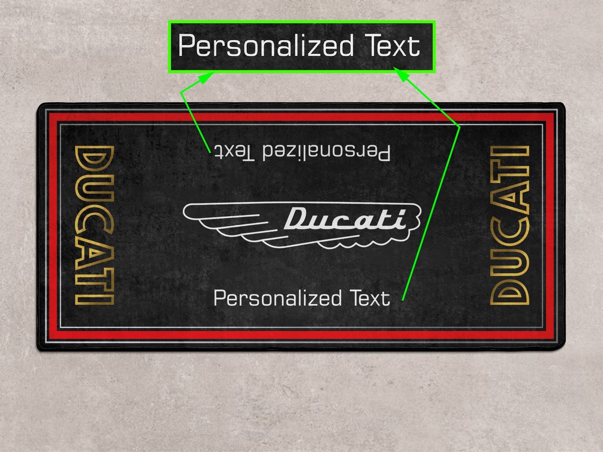 Designed Pit Mat for Ducati Classic Logo Motorcycle - MM7224 - Howling Moto