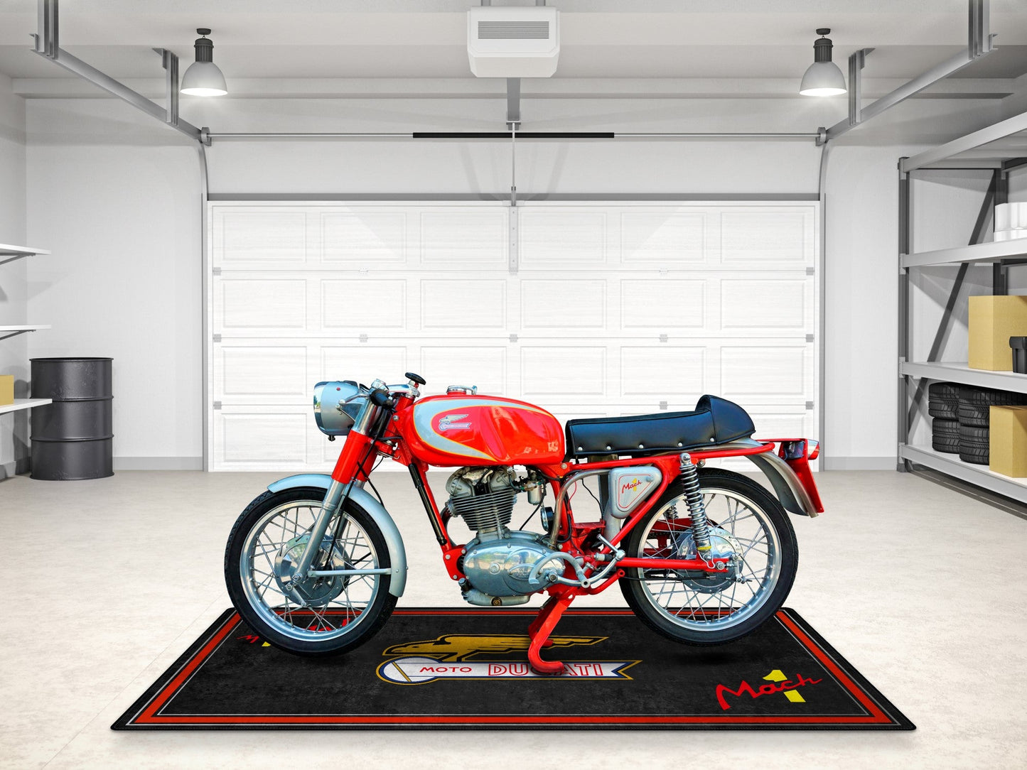 Designed Pit Mat for Ducati Classic Moto Mach 1 Motorcycle - MM7225 - Howling Moto
