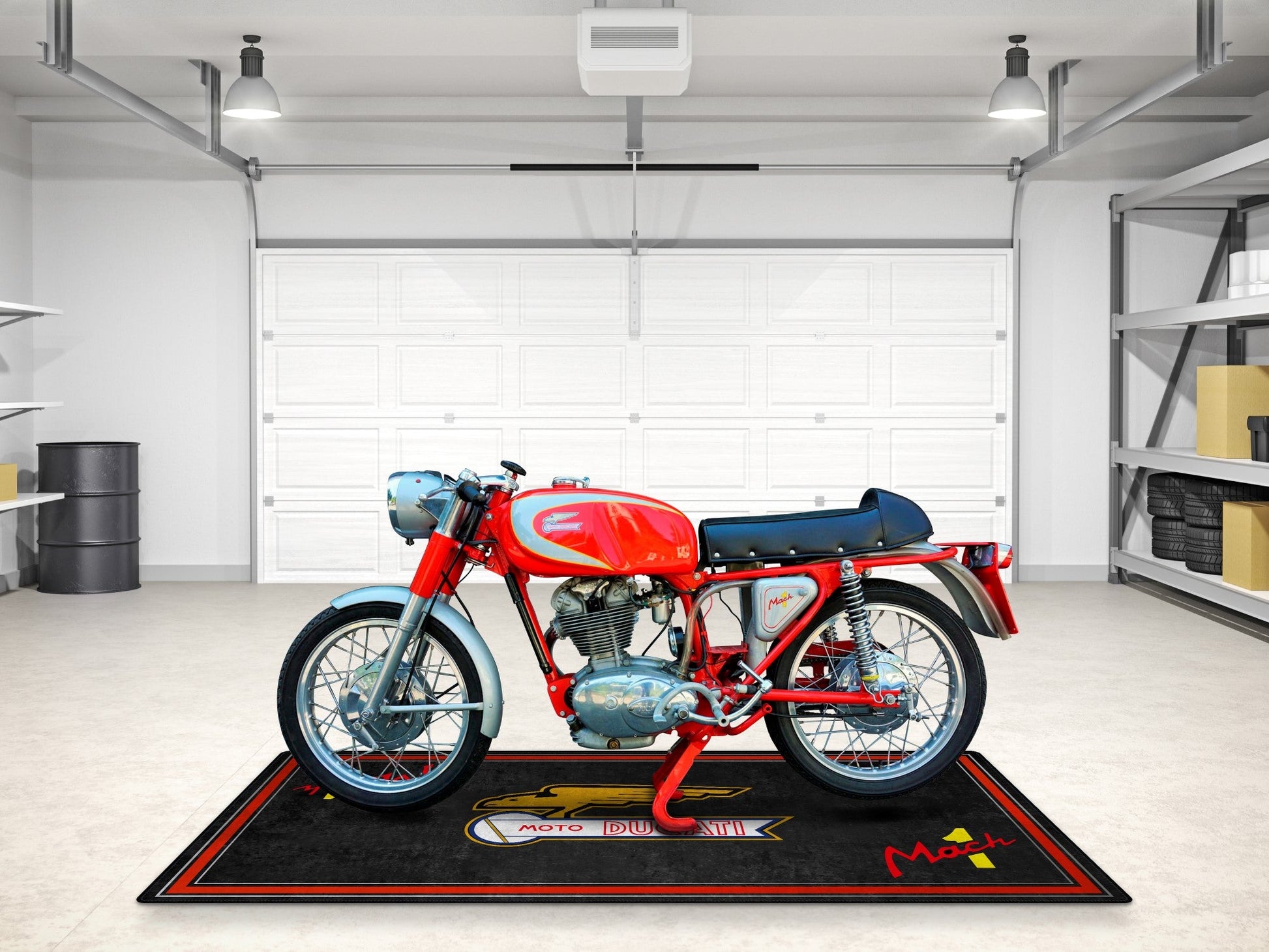 Designed Pit Mat for Ducati Classic Moto Mach 1 Motorcycle - MM7225 - Howling Moto