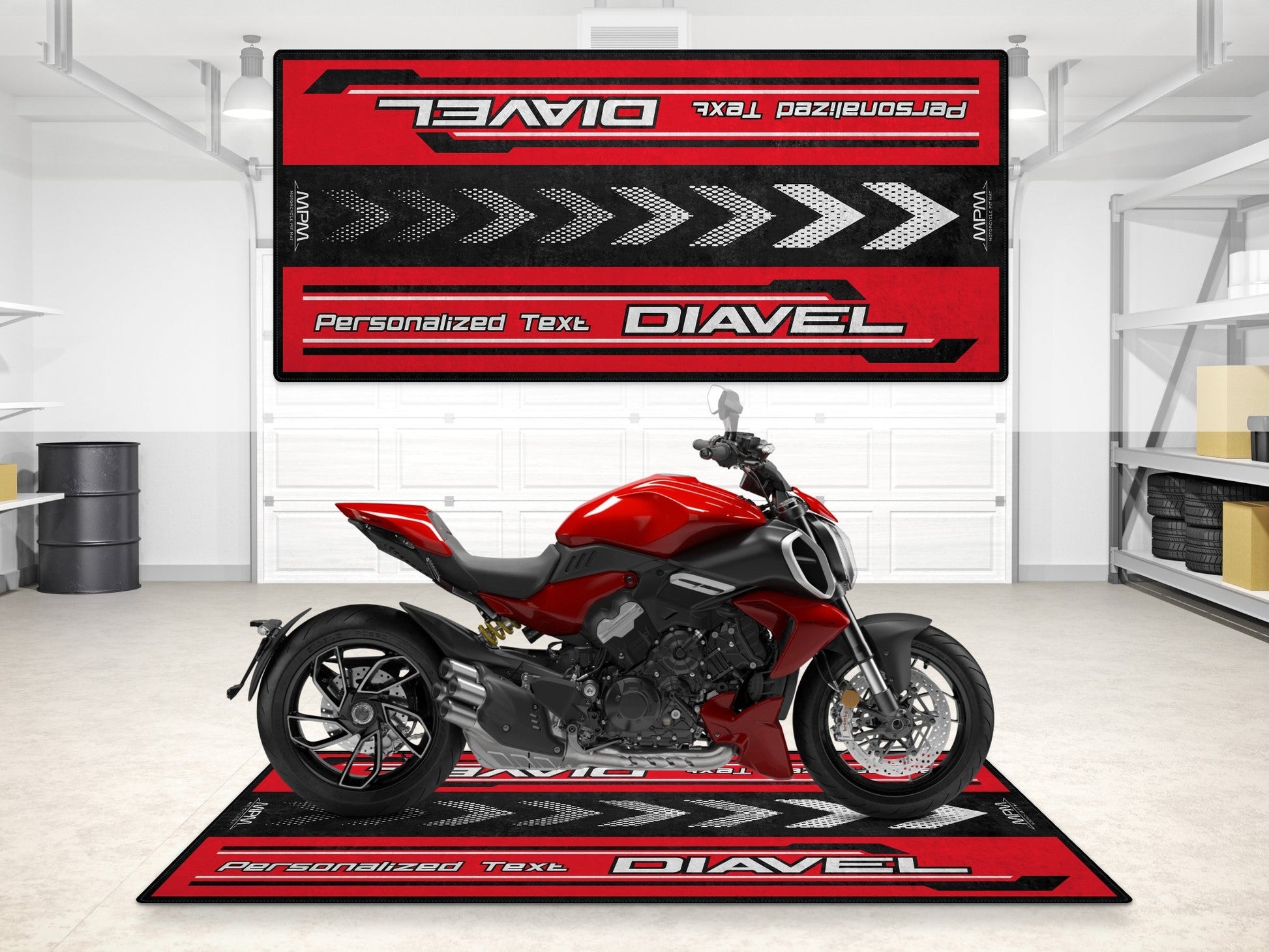 Designed Pit Mat for Ducati DIAVEL Motorcycle - MM7169 - Howling Moto