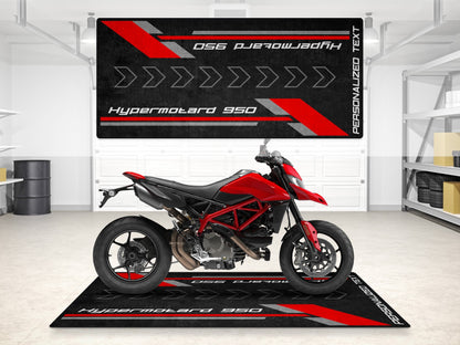 Designed Pit Mat for Ducati Hypermotard 950 Motorcycle - MM7178 - Howling Moto