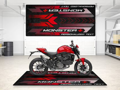 Designed Pit Mat for Ducati Monster + Plus Motorcycle - MM7195 - Howling Moto