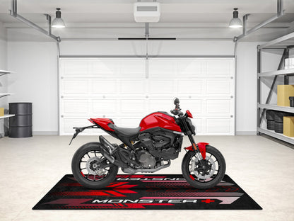Designed Pit Mat for Ducati Monster + Plus Motorcycle - MM7195 - Howling Moto