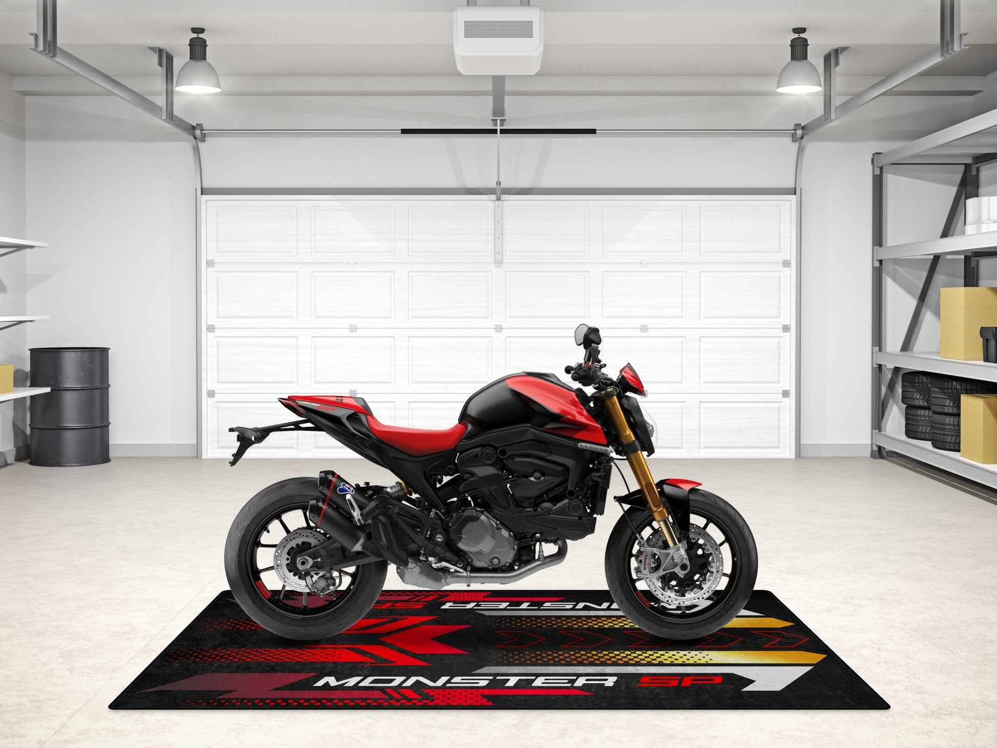 Designed Pit Mat for Ducati Monster SP Motorcycle - MM7196 - Howling Moto