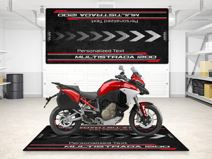 Designed Pit Mat for Ducati Multistrada 1200 Motorcycle - MM7180 - Howling Moto