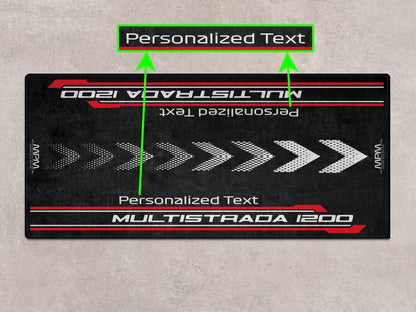 Designed Pit Mat for Ducati Multistrada 1200 Motorcycle - MM7180 - Howling Moto