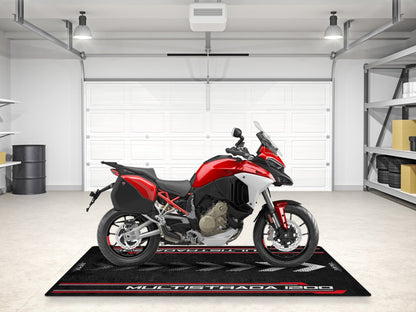 Designed Pit Mat for Ducati Multistrada 1200 Motorcycle - MM7180 - Howling Moto