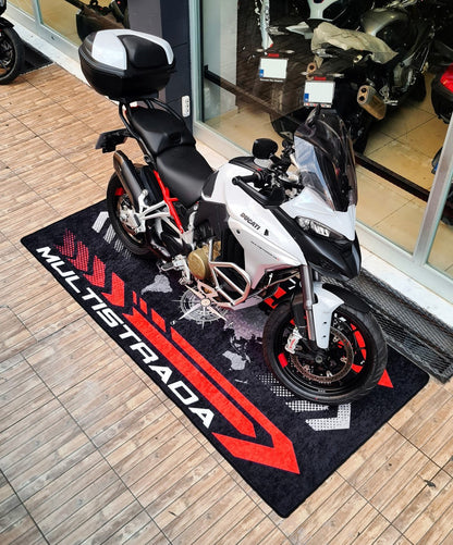 Designed Pit Mat for Ducati Multistrada Motorcycle - MM7177 - Howling Moto