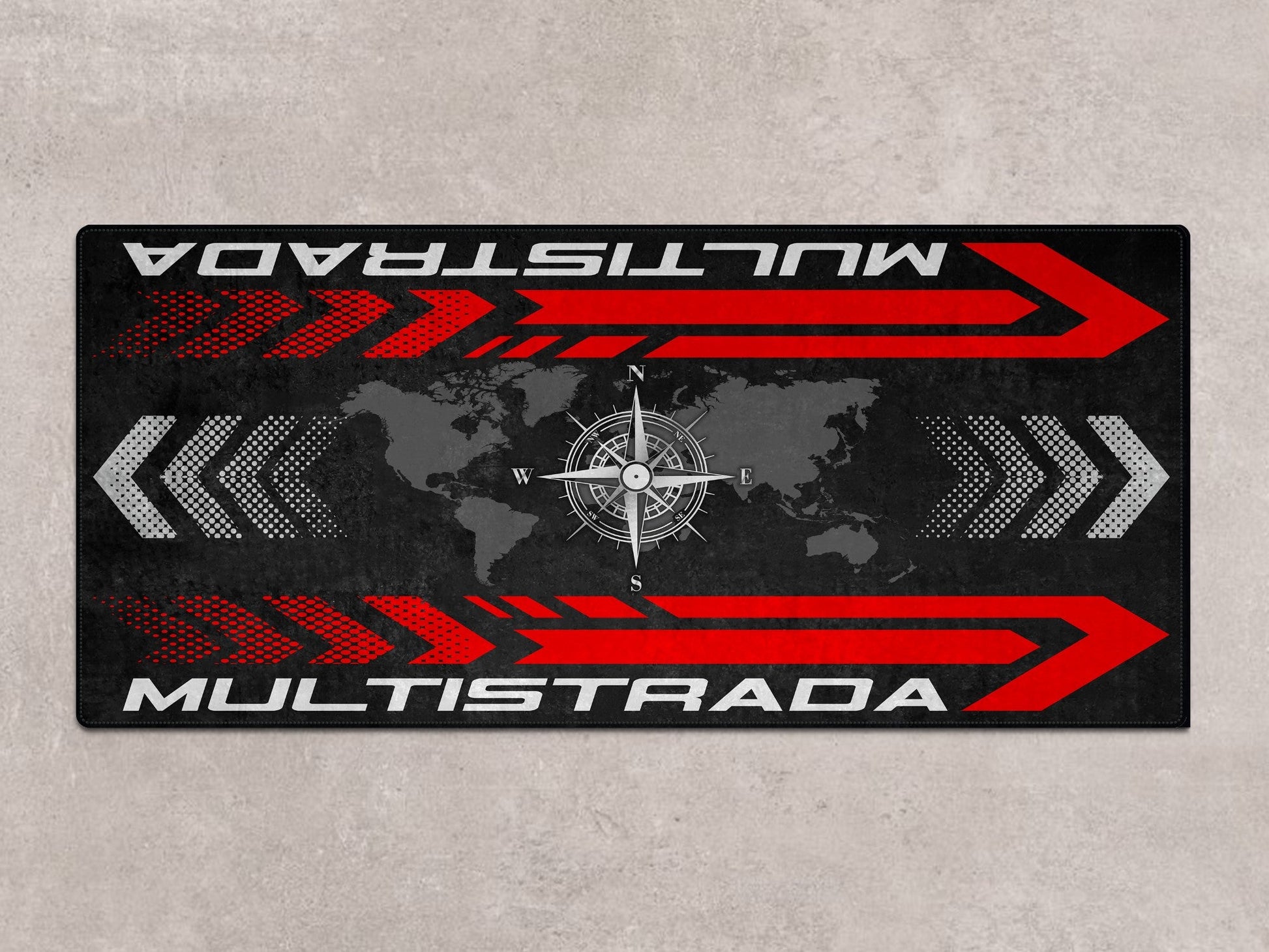 Designed Pit Mat for Ducati Multistrada Motorcycle - MM7177 - Howling Moto