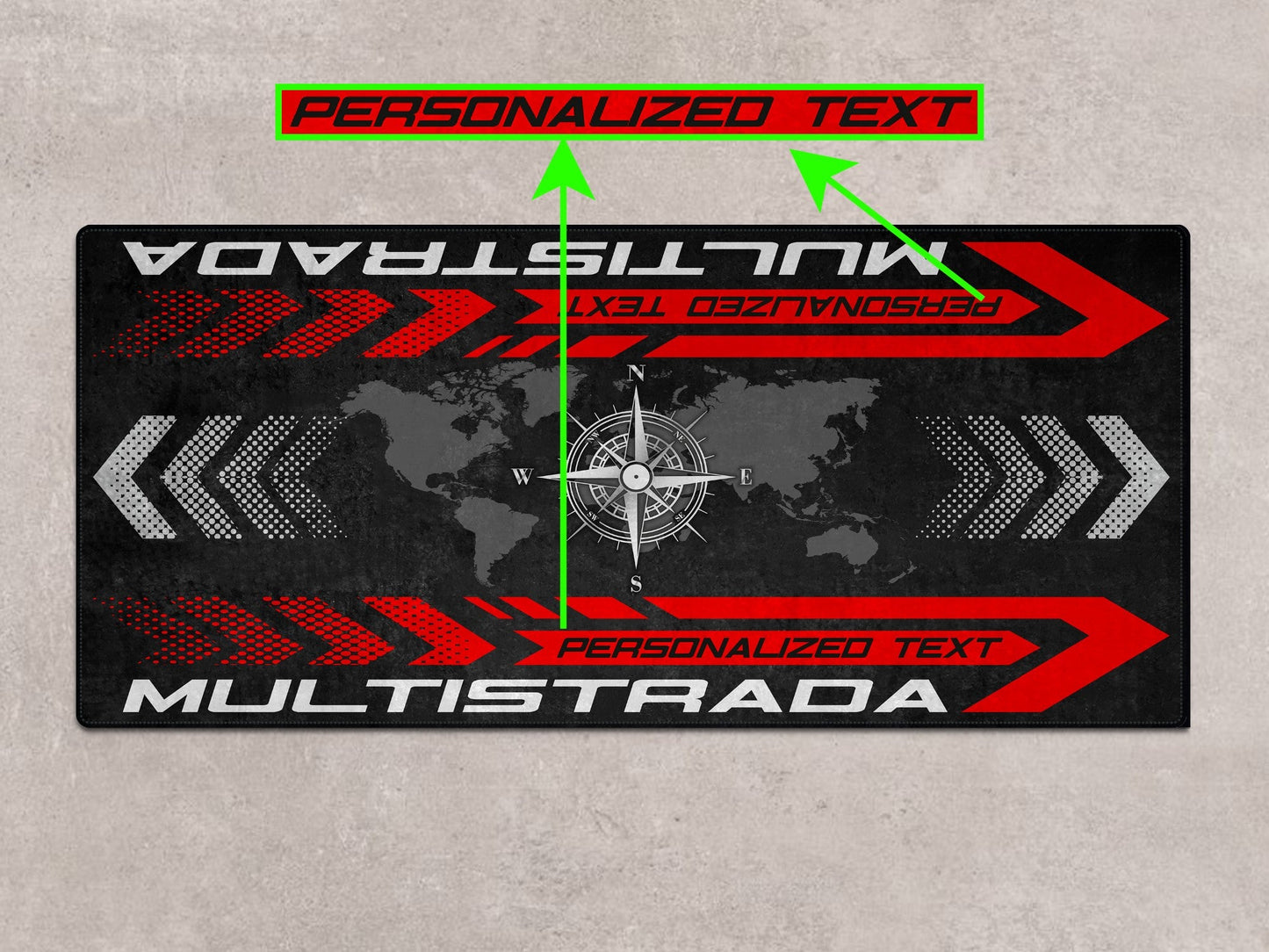 Designed Pit Mat for Ducati Multistrada Motorcycle - MM7177 - Howling Moto