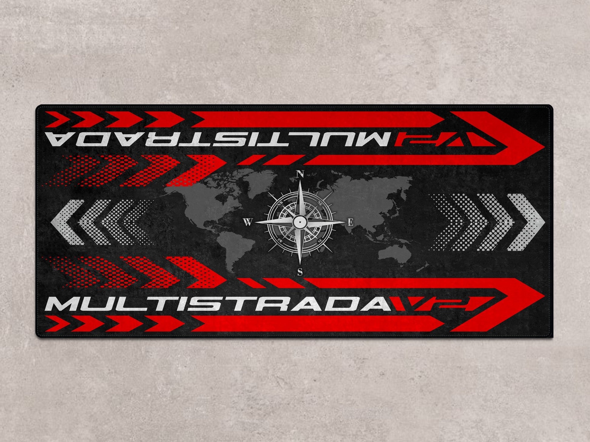 Designed Pit Mat for Ducati Multistrada V2 Motorcycle - MM7162 - Howling Moto