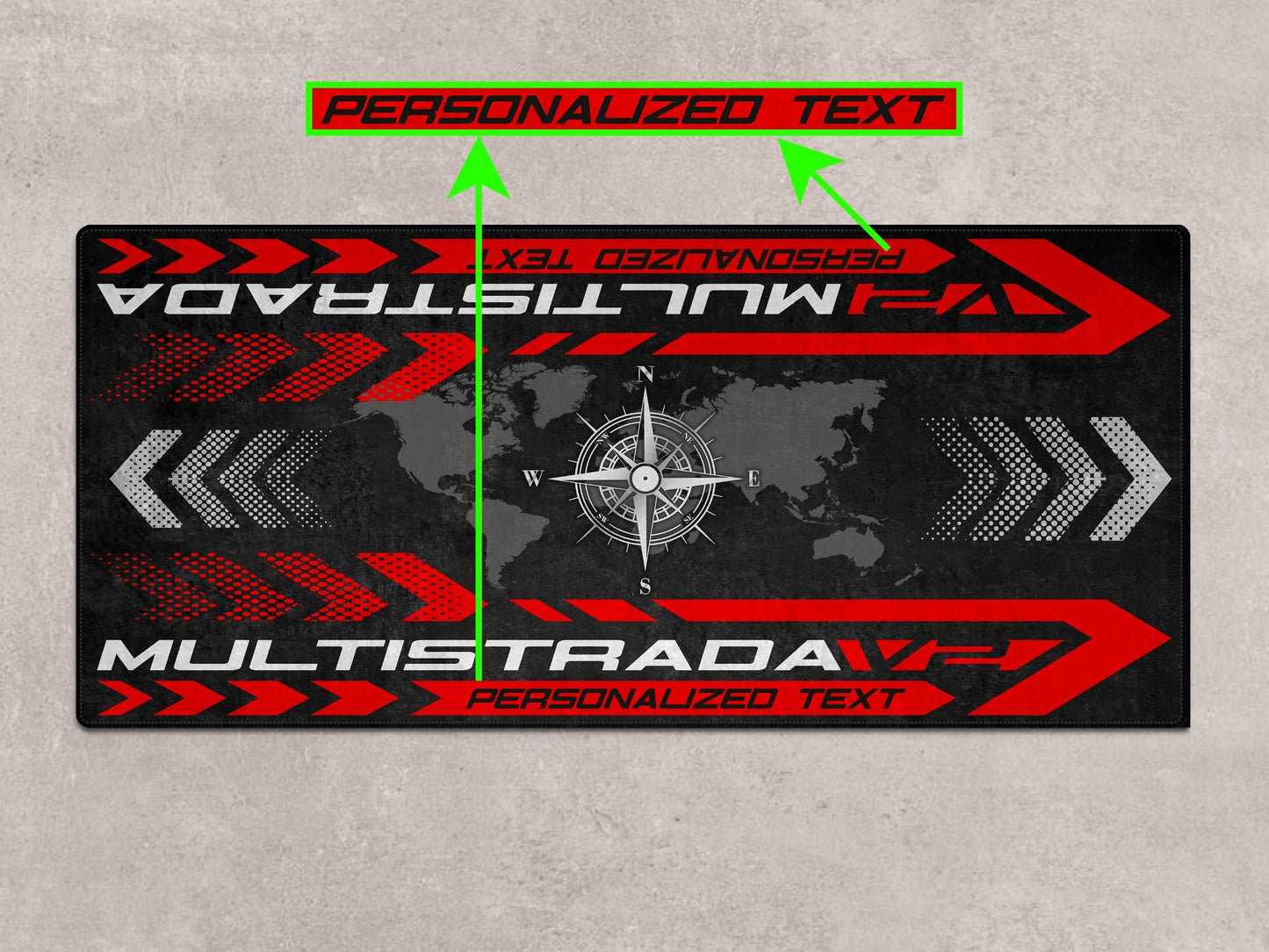 Designed Pit Mat for Ducati Multistrada V2 Motorcycle - MM7162 - Howling Moto