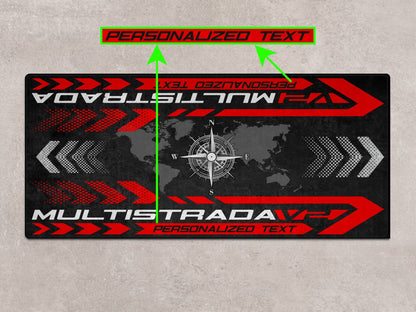 Designed Pit Mat for Ducati Multistrada V2 Motorcycle - MM7162 - Howling Moto