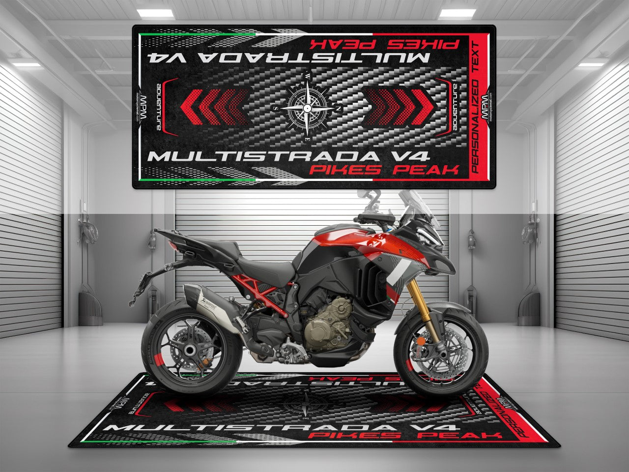 Motorcycle Mat for Ducati Multistrada Pikes Peak Motorcycle - MM4113 - Howling Moto