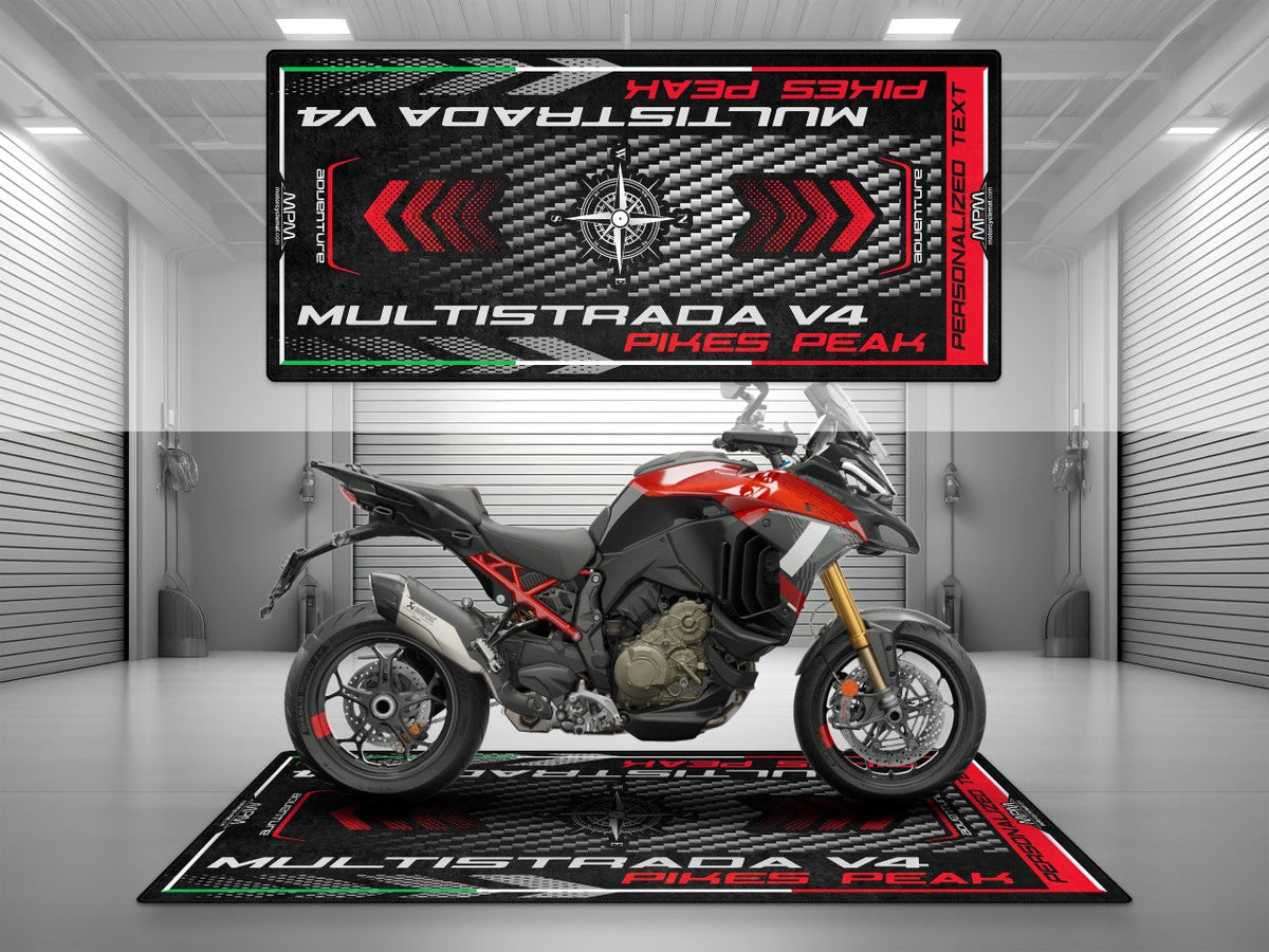 MPM Motorcycle Mat for Ducati Multistrada V4 Pikes Peak, standard design, 86.6 x 39.4 inches