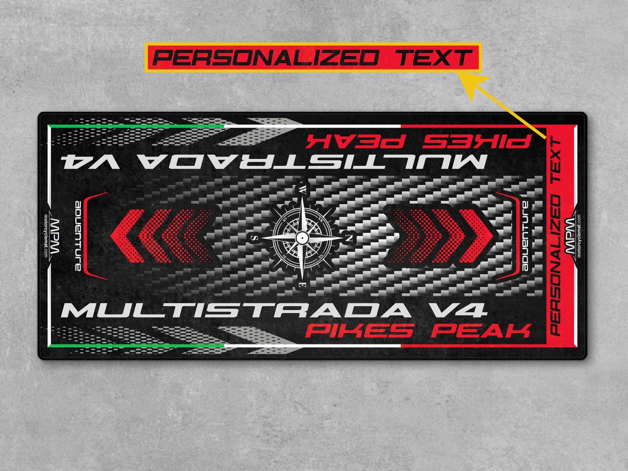 Motorcycle Mat for Ducati Multistrada Pikes Peak Motorcycle - MM4113 - Howling Moto