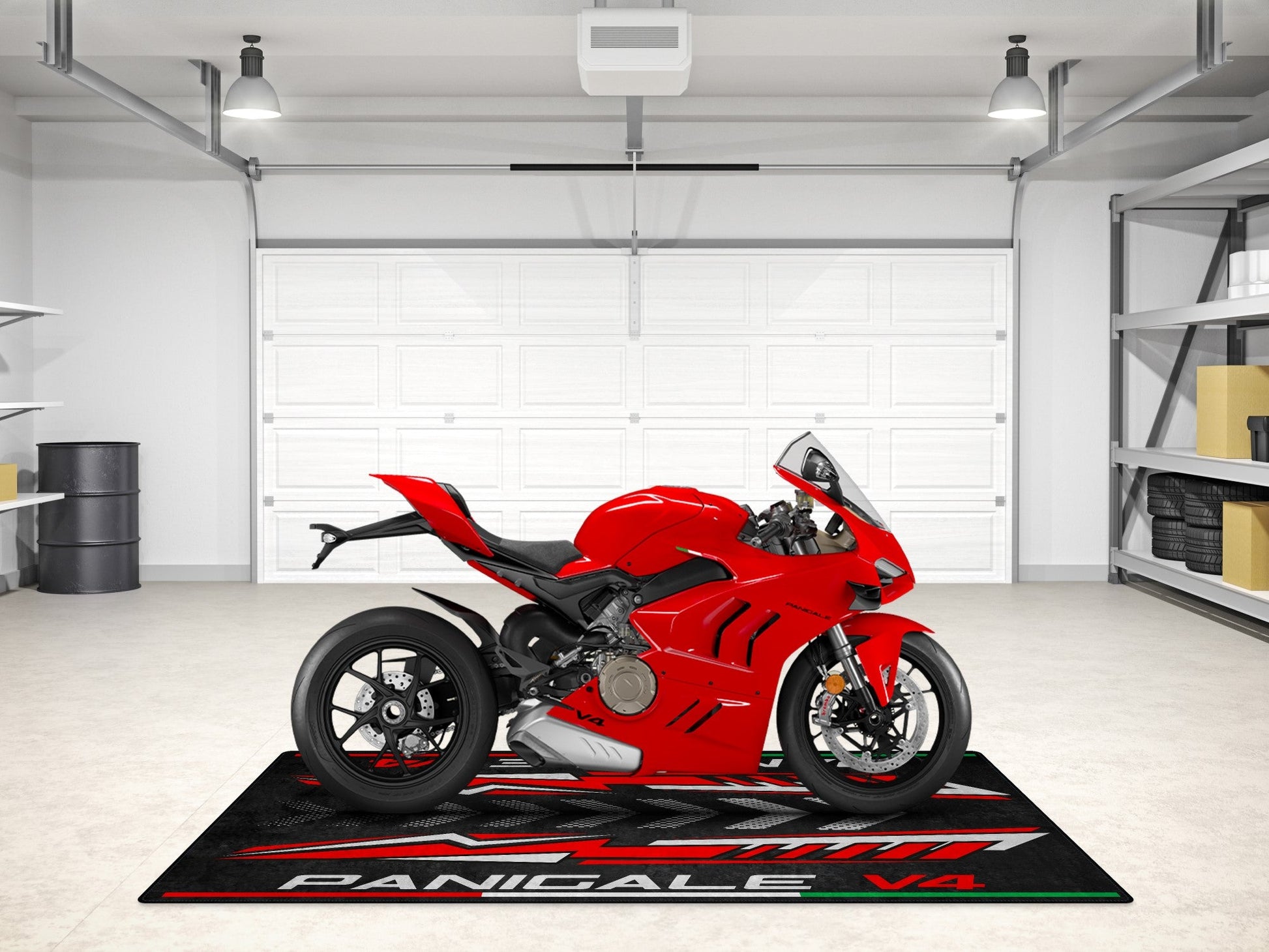 Designed Pit Mat for Ducati Panigale V4 Motorcycle - MM7187 - Howling Moto