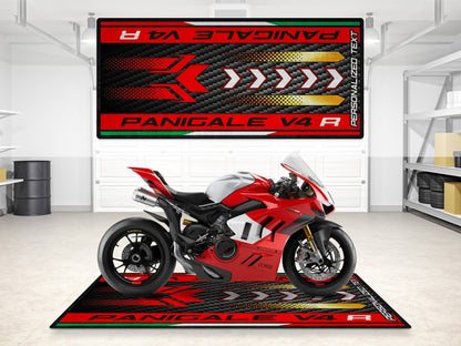 Designed Pit Mat for Ducati Panigale V4 R Motorcycle - MM7189 - Howling Moto