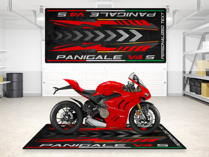 Designed Pit Mat for Ducati Panigale V4 S Motorcycle - MM7188 - Howling Moto