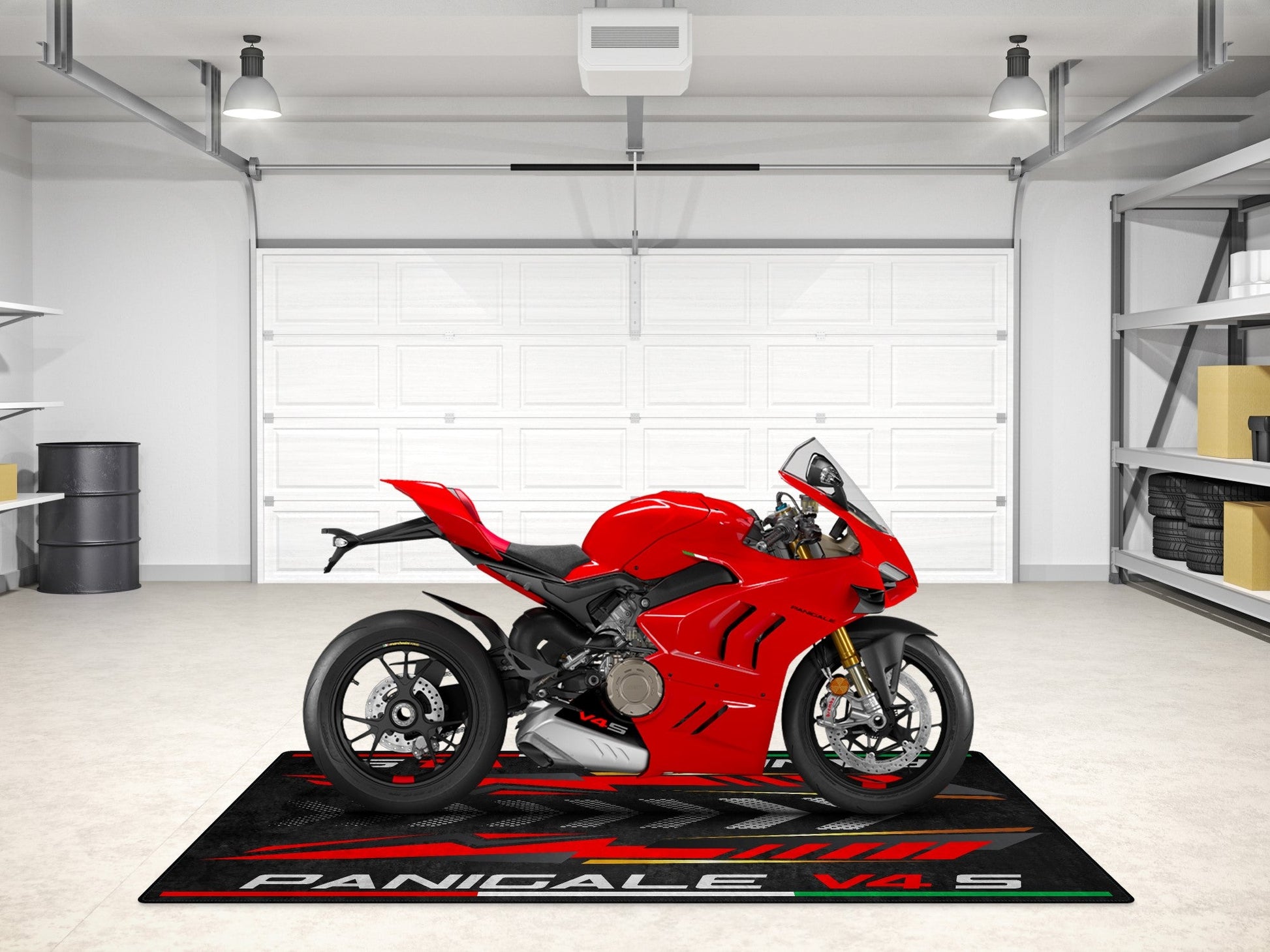 Designed Pit Mat for Ducati Panigale V4 S Motorcycle - MM7188 - Howling Moto