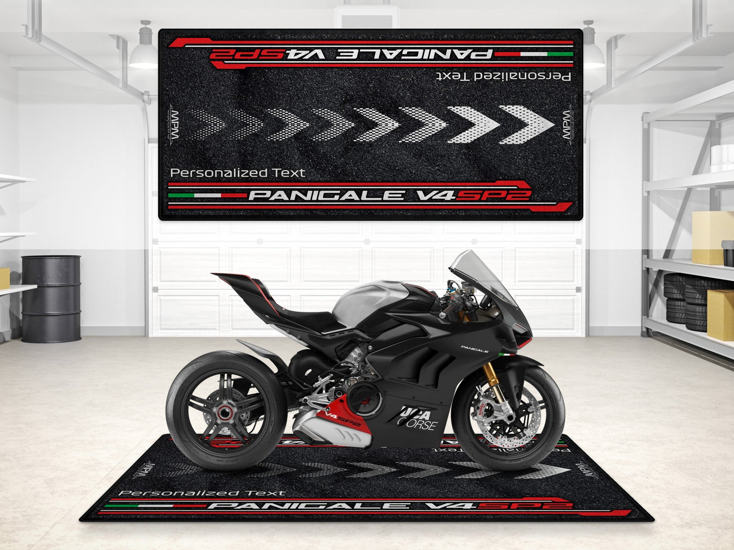 Designed Pit Mat for Ducati Panigale V4SP2 Motorcycle - MM7190 - Howling Moto