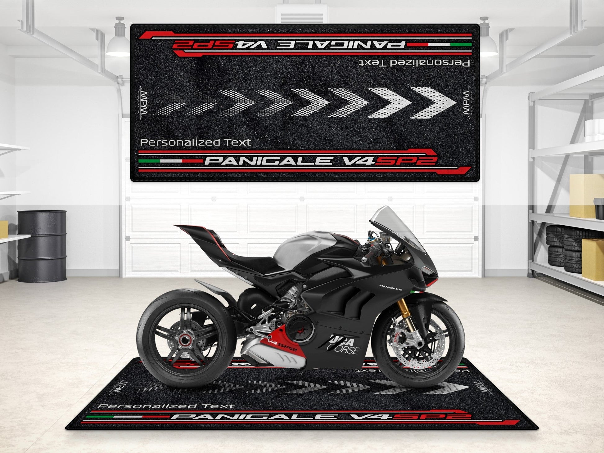 Designed Pit Mat for Ducati Panigale V4SP2 Motorcycle - MM7190 - Howling Moto
