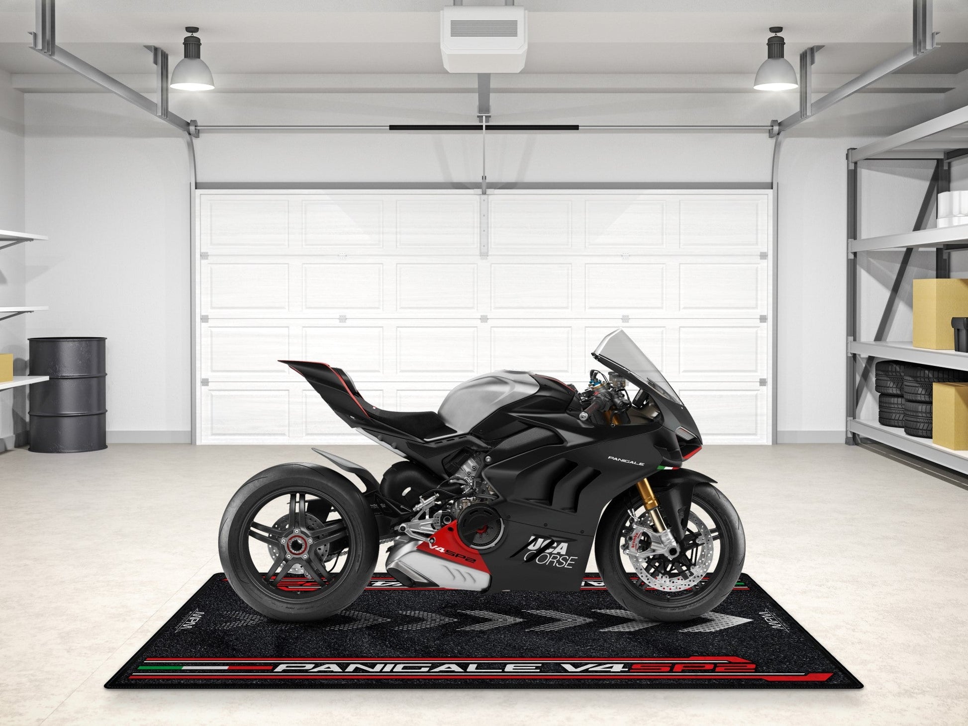 Designed Pit Mat for Ducati Panigale V4SP2 Motorcycle - MM7190 - Howling Moto