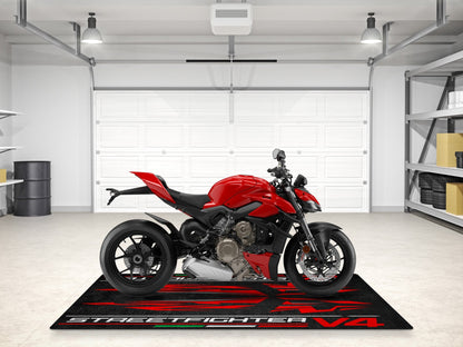 Designed Pit Mat for Ducati Streetfighter V4 Motorcycle - MM7259 - Howling Moto