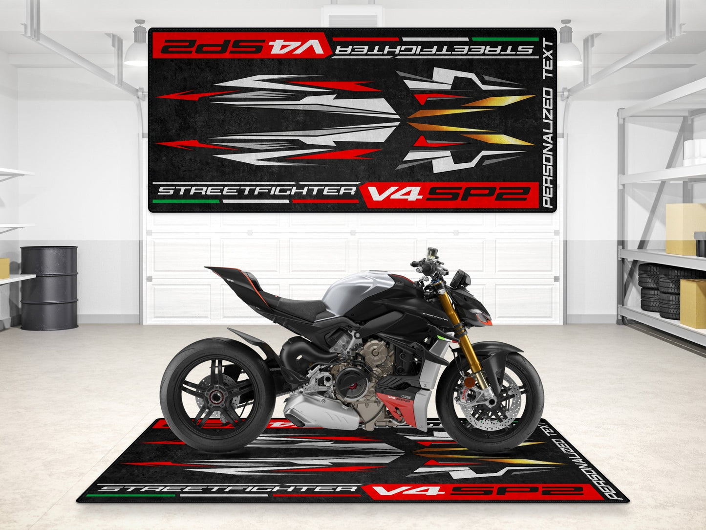 Designed Pit Mat for Ducati Streetfighter V4 SP2 Motorcycle - MM7261 - Howling Moto