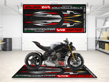 Designed Pit Mat for Ducati Streetfighter V4 SP2 Motorcycle - MM7261 - Howling Moto