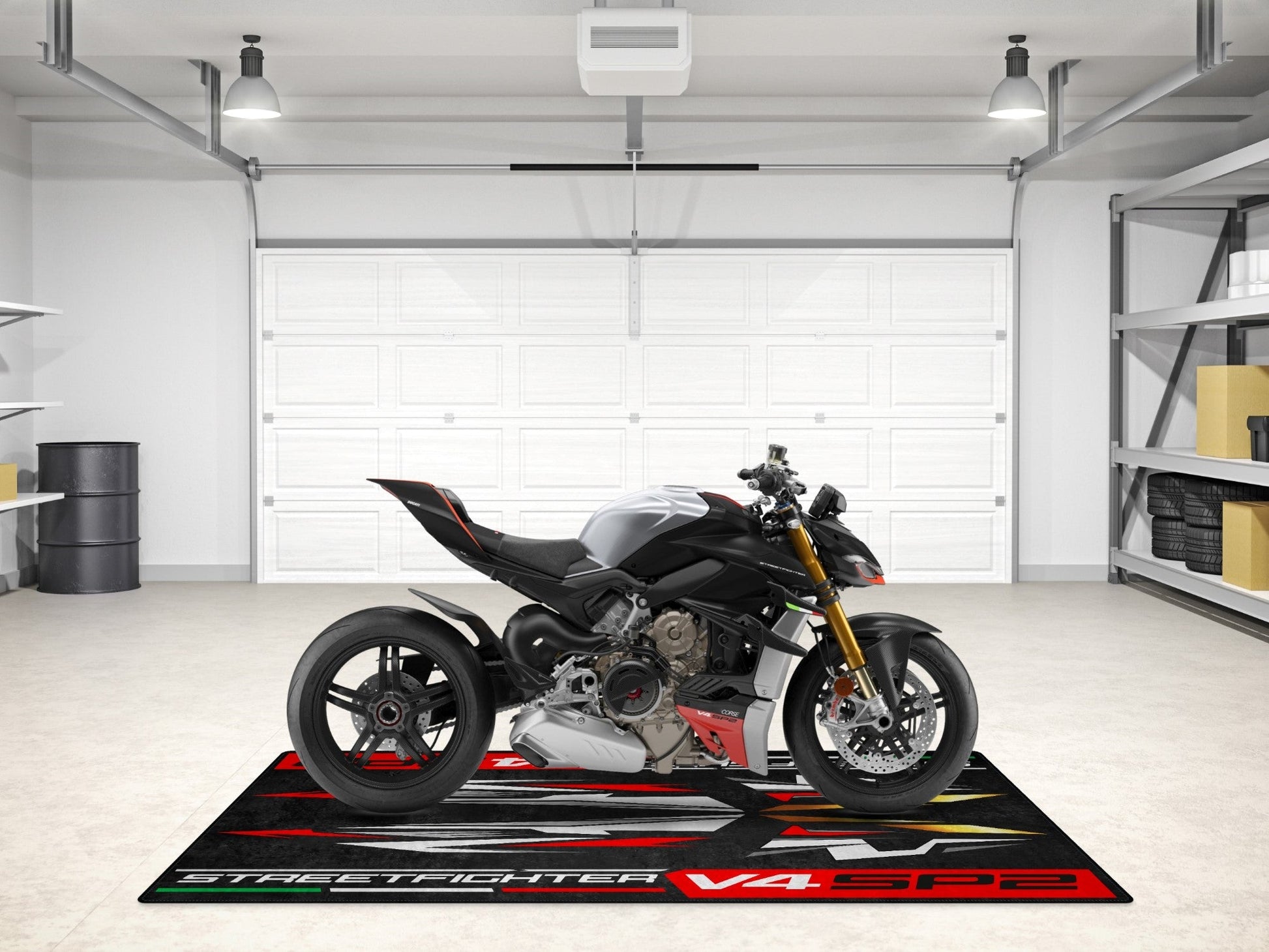 Designed Pit Mat for Ducati Streetfighter V4 SP2 Motorcycle - MM7261 - Howling Moto