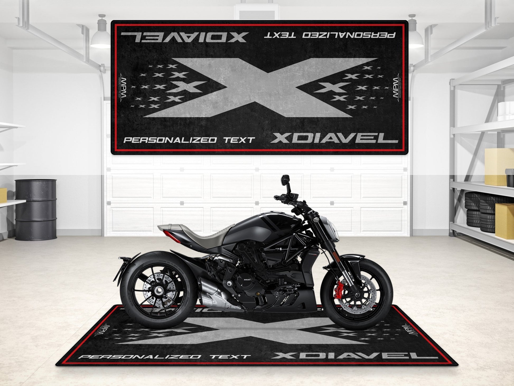 Designed Pit Mat for Ducati XDIAVEL Motorcycle - MM7173 - Howling Moto