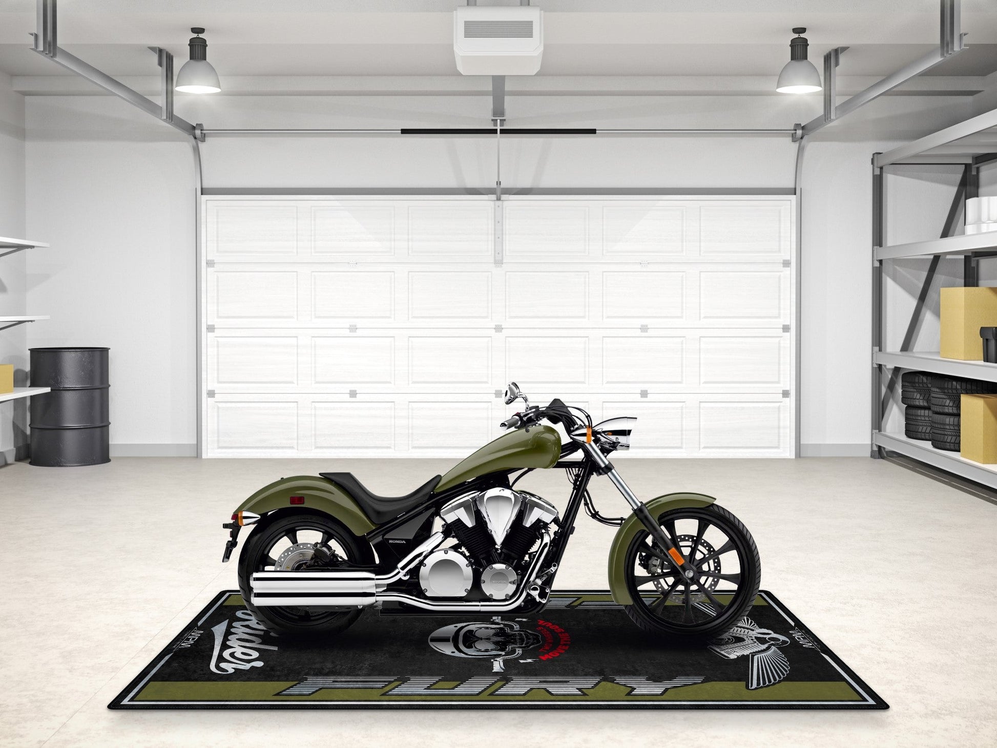 Designed Pit Mat for Honda Fury Motorcycle - MM7435 - Howling Moto