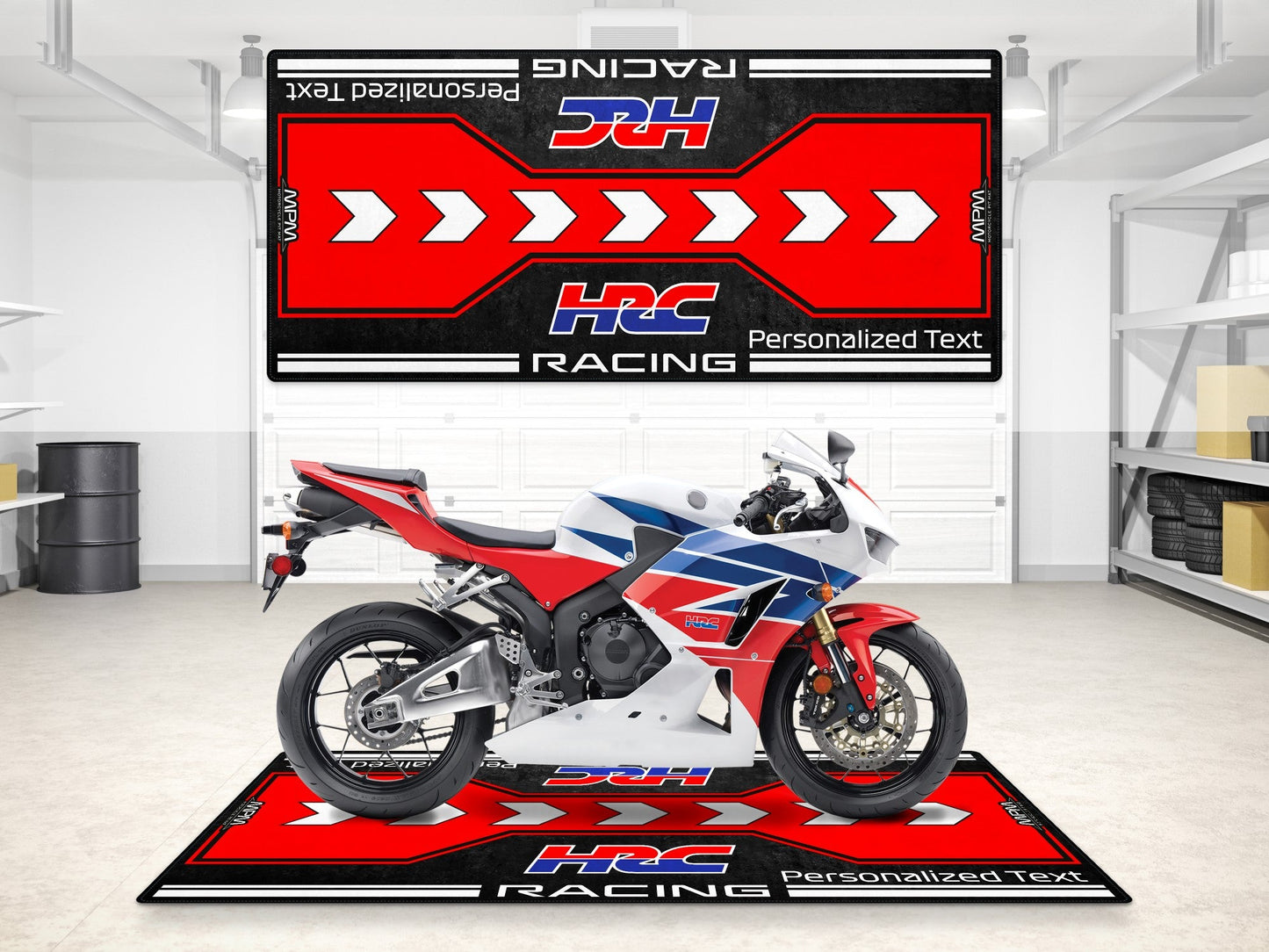 Designed Pit Mat for Honda HRC Motorcycle - MM7147 - Howling Moto