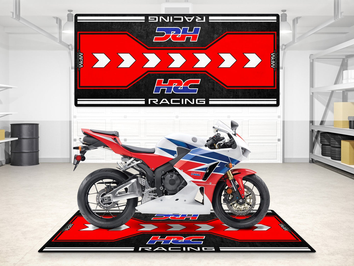 MPM Motorcycle Mat for Honda HRC - MM7147 - Howling Moto