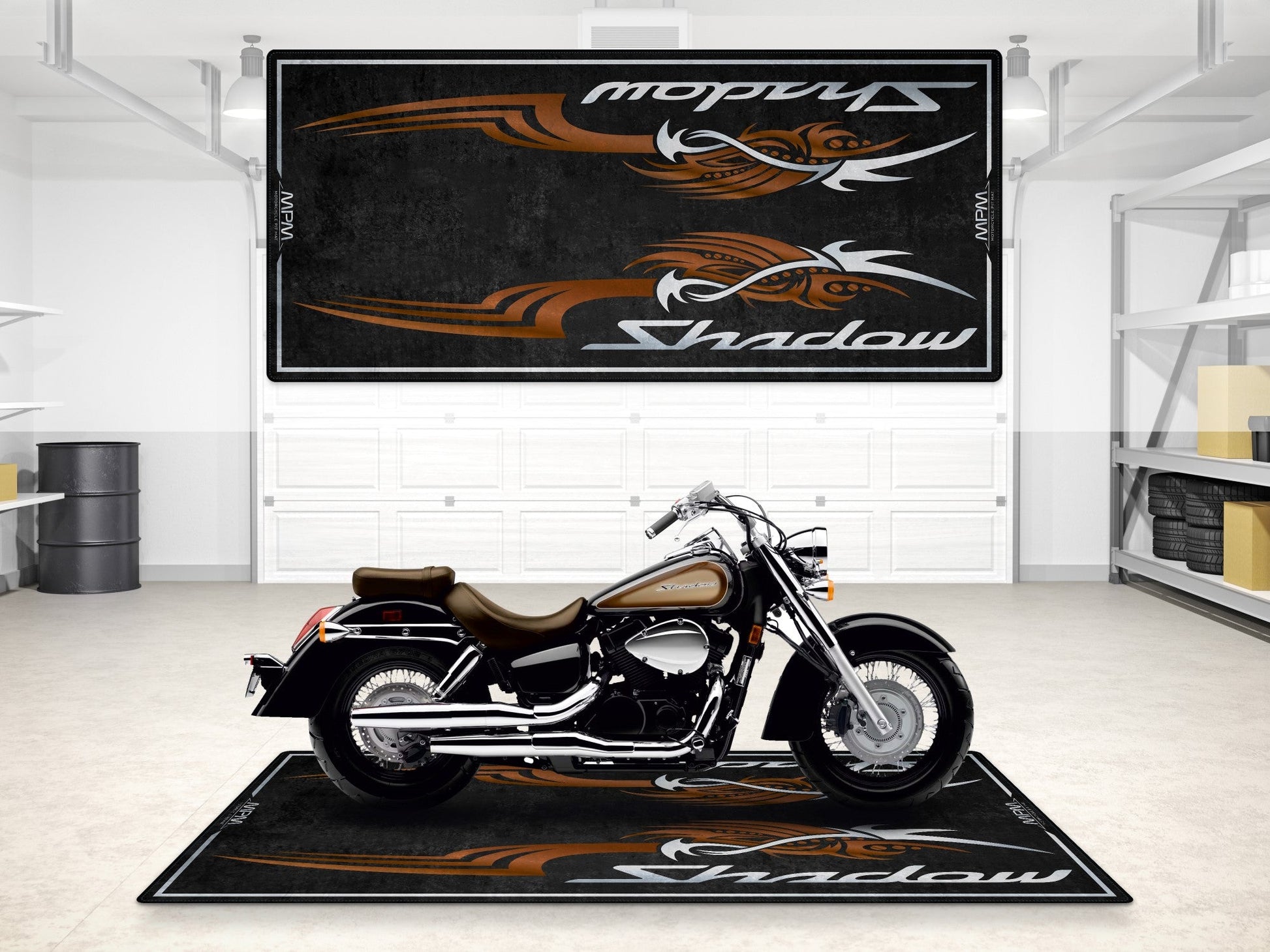 MPM Motorcycle Mat for Honda Shadow Aero - MM7437 - Howling Moto