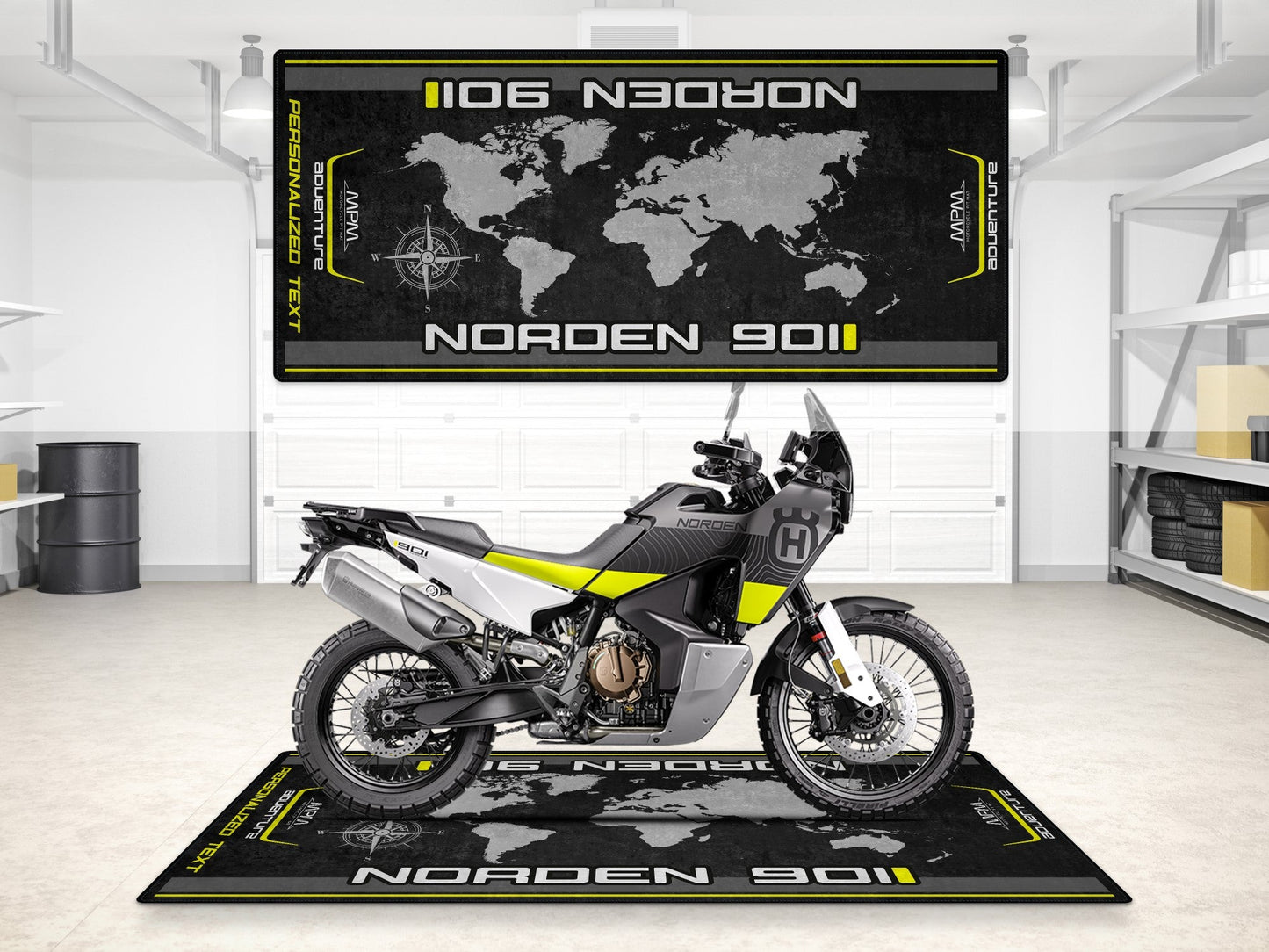 Designed Pit Mat for Husqvarna NORDEN 901 Motorcycle - MM7294 - Howling Moto