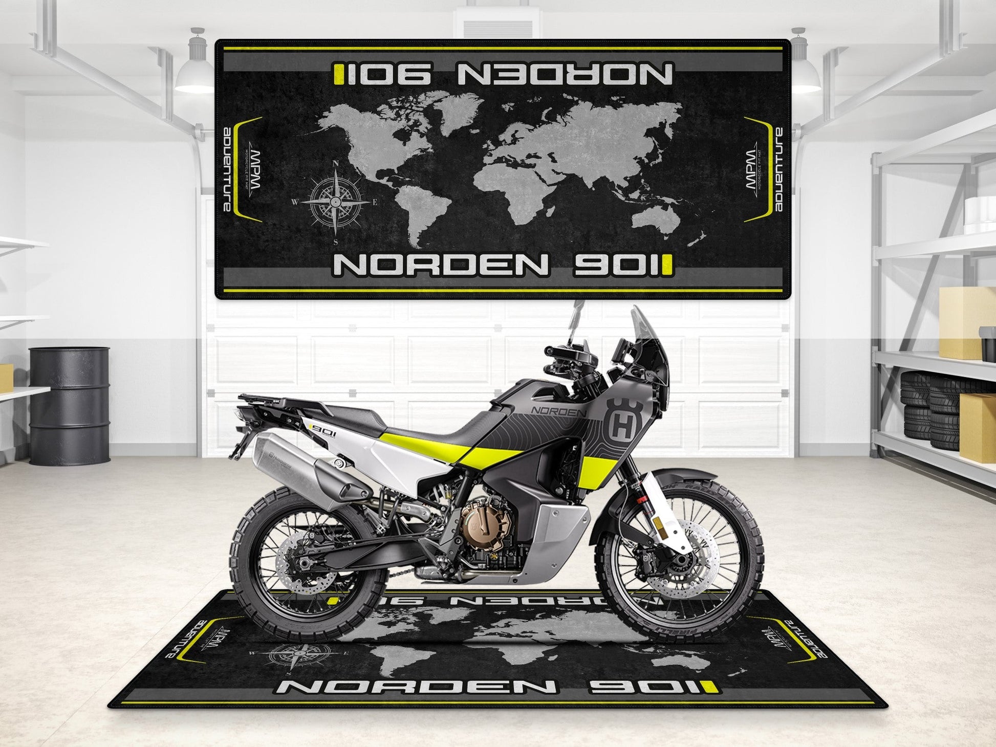 MPM Motorcycle Mat for Husqvarna NORDEN 901 - MM7294 - Howling Moto