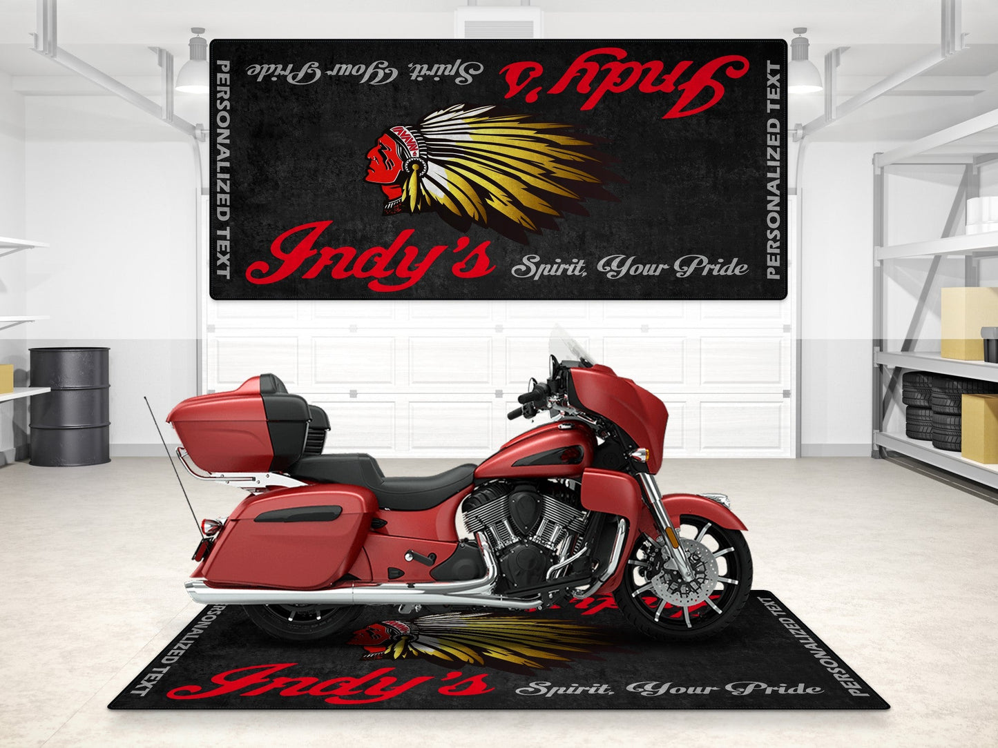 Designed Pit Mat for Indian Motorcycle - MM7273 - Howling Moto