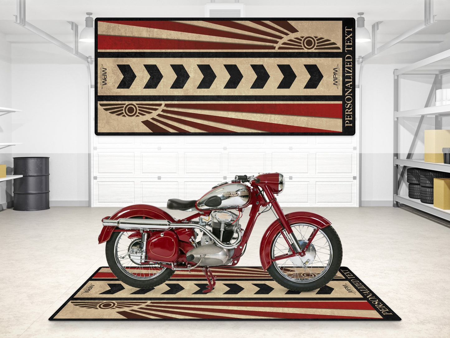 Designed Pit Mat for Jawa Motorcycle - MM7567 - Howling Moto